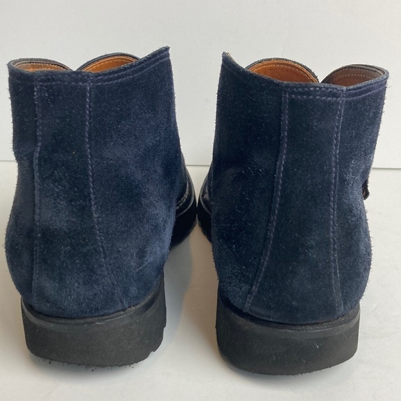 BONTONI Visionario Men’s Navy Blue Suede Monk Boot 9.5 Italian Luxury Designer main image 13